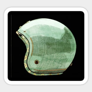 Digital Retro Relic Collection Vintage Turquoise Helmet Sticker